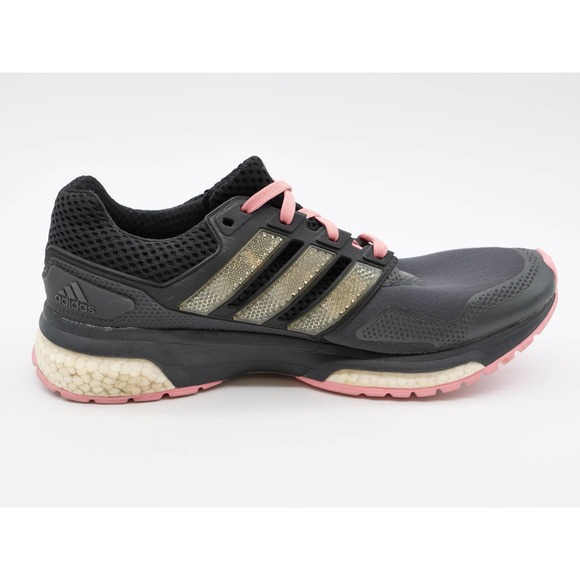 Adidas Running Shoes Womens 8.5 Response Boost 2 Techfit Black Pink Sneakers - Picture 3 of 11